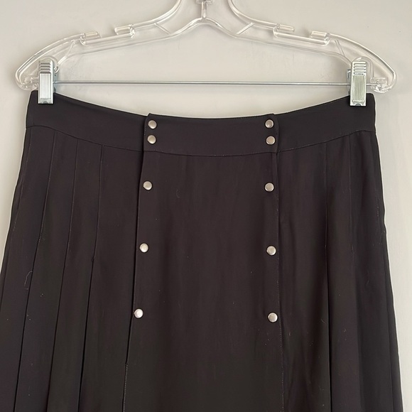Kenneth Cole Reaction Black Maxi Skirt with Button Detail medium - Picture 4 of 6